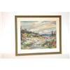 Image 1 : WILLIAM LESTER STEVENS WATERCOLOR OF ROAD