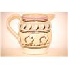 Image 1 : MOCHA CREAMWARE PITCHER W/ UPPER BLUE BAND