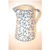 Image 1 : SPONGEWARE PITCHER W/ BLUE SPONGE DECORATI
