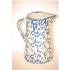Image 2 : SPONGEWARE PITCHER W/ BLUE SPONGE DECORATI