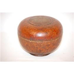RARE 19TH CENT. NEW ENGLAND BURLWOOD ROUND