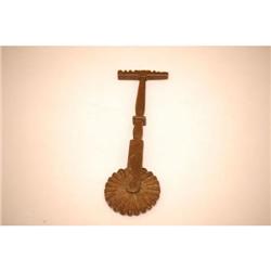 5 1/4" EARLY STEEL JAGGING WHEEL W/ GROOVE
