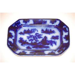 10 1/4" CHAPOO FLOW BLUE OCTAGONAL PLATTER
