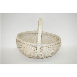 19TH CENT. PAINTED MELON STYLE WOODEN SPLI