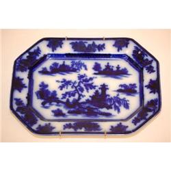 12 1/2" CHAPOO FLOW BLUE OCTAGONAL PLATTER