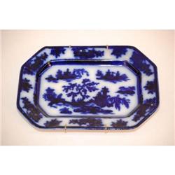10 1/8" CHAPOO FLOW BLUE PLATTER-MARKED J.