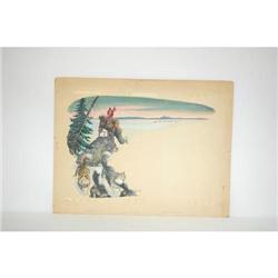 BILL GRIFFITH WATERCOLOR-GOUACHE FOR "SPOR