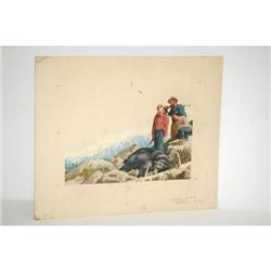 BILL GRIFFITH WATERCOLOR-GOUACHE FOR "SPOR