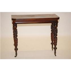 NEW ENGLAND SHERATON CARD TABLE - MAHOGANY