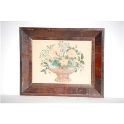 WATERCOLOR THEORUM OF SUMMER FLOWERS IN A
