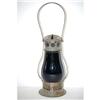 Image 2 : 19TH CENT. PIERCED TIN LANTERN W/ COBALT B