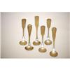 Image 1 : (6) COIN SILVER SALT SPOONS - MISC. AMERIC