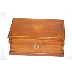 19TH CENT. TRAMP ART DOCUMENT BOX - DOVETA