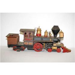 FOLK ART PAINTED WOODEN LOCOMOTIVE MODEL-R