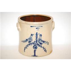 ROBERTS DECORATED 3 GAL. STONEWARE CROCK W