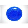 Image 1 : 3 1/2" COBALT SANDWICH GLASS CUP PLATE-BOS