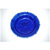Image 1 : 4" COBALT SANDWICH GLASS CUP PLATE-ROMAN R