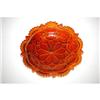 Image 1 : 5 1/4" RARE SANDWICH AMBER GLASS PLATE-BOS