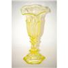 Image 1 : 9" CANARY YELLOW SANDWICH GLASS VASE-BOSTO