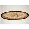 Image 1 : OVAL FLORAL HOOKED RUG - EARLY 20TH CENT.