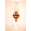 Image 2 : 12 1/4" 19TH CENT. OIL LAMP W/ RUBY FLASHE