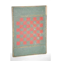 20TH CENT. SMALL PAINT DECORATED GAMEBOARD