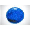 Image 1 : 3 1/2" COBALT SANDWICH GLASS CUP PLATE-HEN