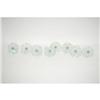 Image 1 : SET (8) SANDWICH GLASS OPALESCENT TIEBACKS