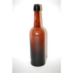 11 1/4" CYLINDER WHISKEY BOTTLE - PINKISH