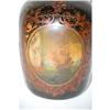Image 2 : 14" PAINT DECORATED DEMIJOHN BOTTLE - OLIV