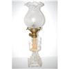 Image 1 : 14" CLEAR ETCHED SANDWICH OIL LAMP