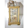 Image 4 : FRENCH BRASS CARRIAGE CLOCK W/ BEVELED GAL
