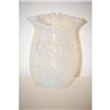 Image 2 : 6" WHITE OPALESCENT VASE W/ FERN DECORATIO