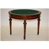 Image 2 : VICTORIAN DEMILUNE CARD TABLE - BLACK WALN