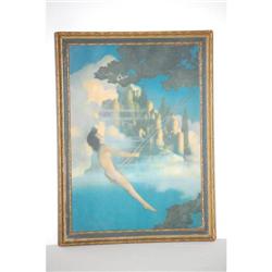 MAXFIELD PARRISH COLOR LITHOGRAPH PRINT "T