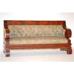 EMPIRE MAHOGANY CLASSICAL SOFA W/ OGEE CRE