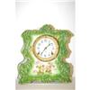 Image 1 : ANSONIA PAINTED CHINA MANTLE CLOCK - GREEN