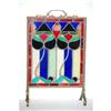 Image 1 : 20TH CENT. COLORED LEADED GLASS FIRESCREEN