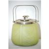 Image 1 : ENGLISH ART GLASS CRACKER JAR W/ SILVERPLA