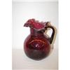 Image 2 : 8 3/4" AMETHYST ART GLASS PITCHER W/ APPLI