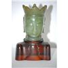 Image 1 : CARVED CHINESE JADE SCULPTURE HEAD OF THE