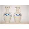 Image 2 : PR. BLUE & WHITE PARIAN PORCELAIN VASES W/
