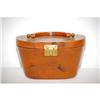 Image 1 : BAKELITE LADIES HANDBAG W/ BAIL HANDLE & B
