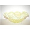 Image 1 : 10 1/2" VASELINE OPALESCENT ART GLASS BOWL
