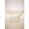 Image 2 : 6" WHITE OPALESCENT ART GLASS HAT W/ LARGE