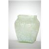 Image 2 : 6 1/2" GREEN PHOENIX ART GLASS VASE W/ EMB