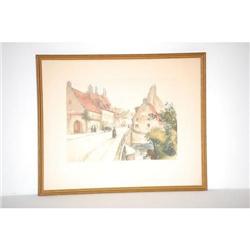 SAUNIER SIGNED COLORED ENGRAVING-CONTINENT