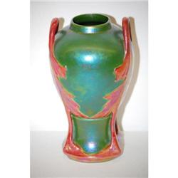 10 1/4" TEPLITZ AMPHORA TYPE POTTERY VASE-
