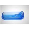 Image 2 : 4 1/2" BLUE FRENCH ART GLASS DISH W/ RECLI
