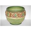 Image 3 : 10" ROSEVILLE GREEN NORMANDY JARDINERE & P
